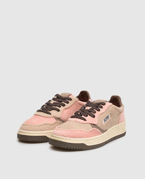 AUTRY Pink velvet sneakers MEDALIST AULWV101