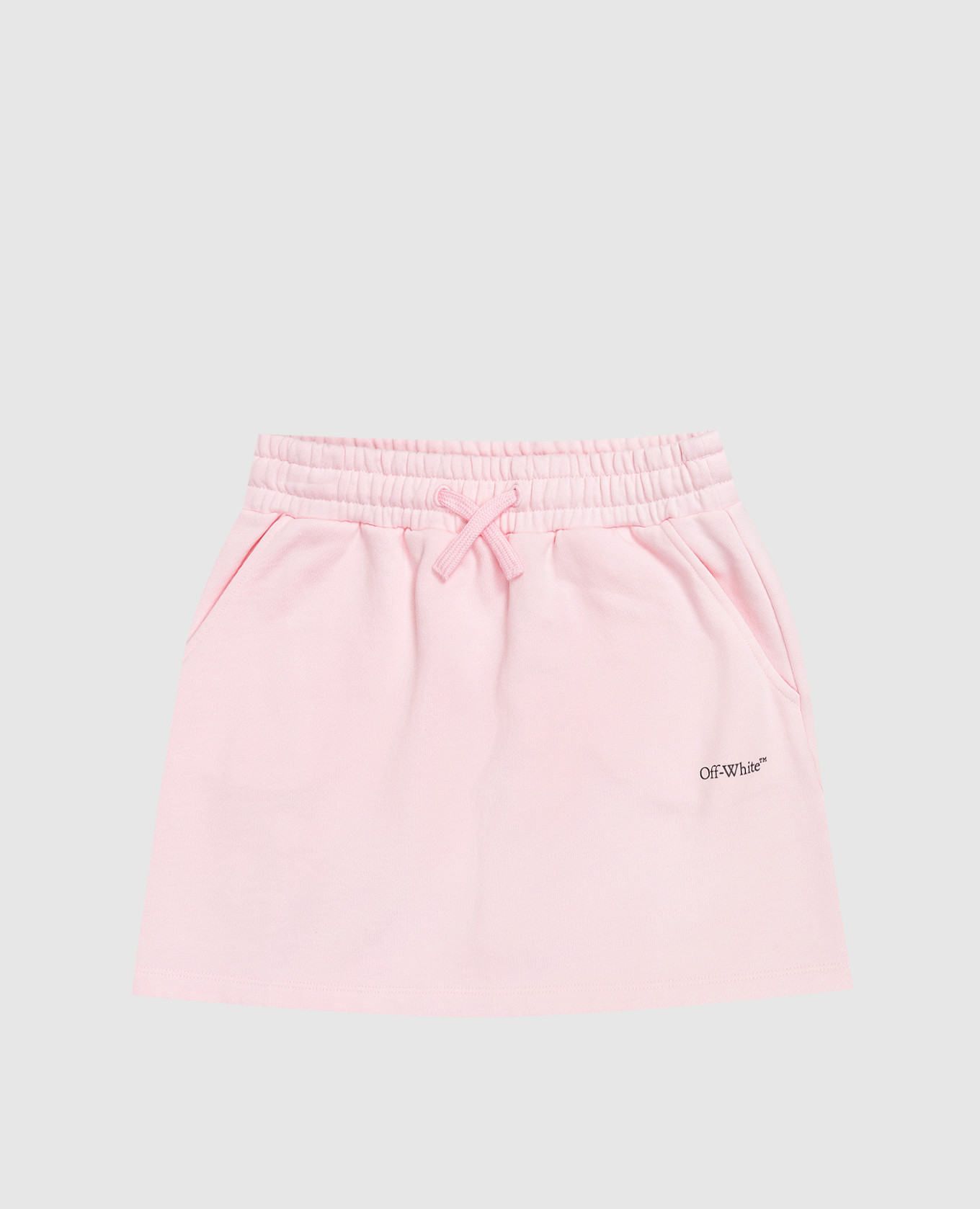 Children's pink skirt with logo print