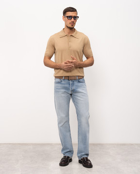 Valentino Beige wool polo shirt 9V3KP04VBH9