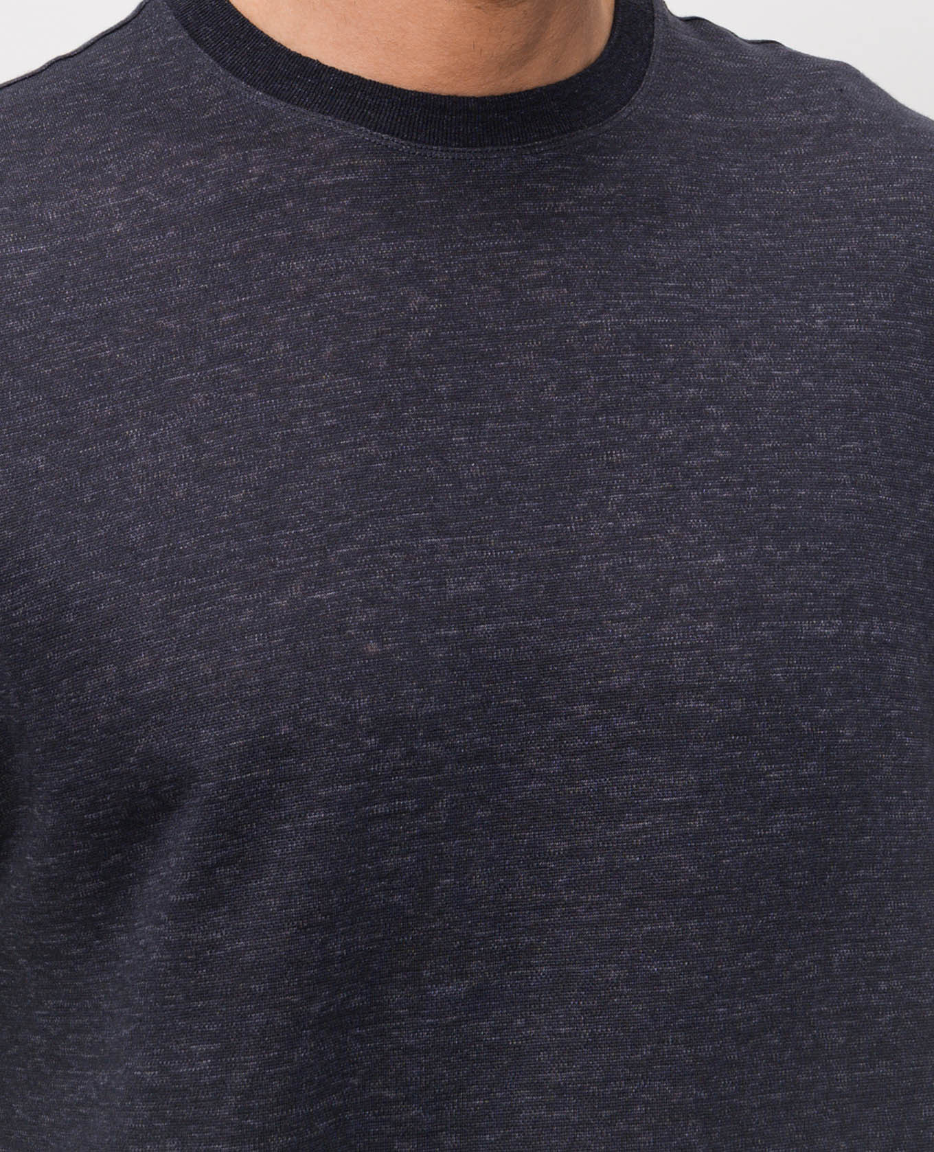 

Blue linen T-shirt with logo embroidery Agnona