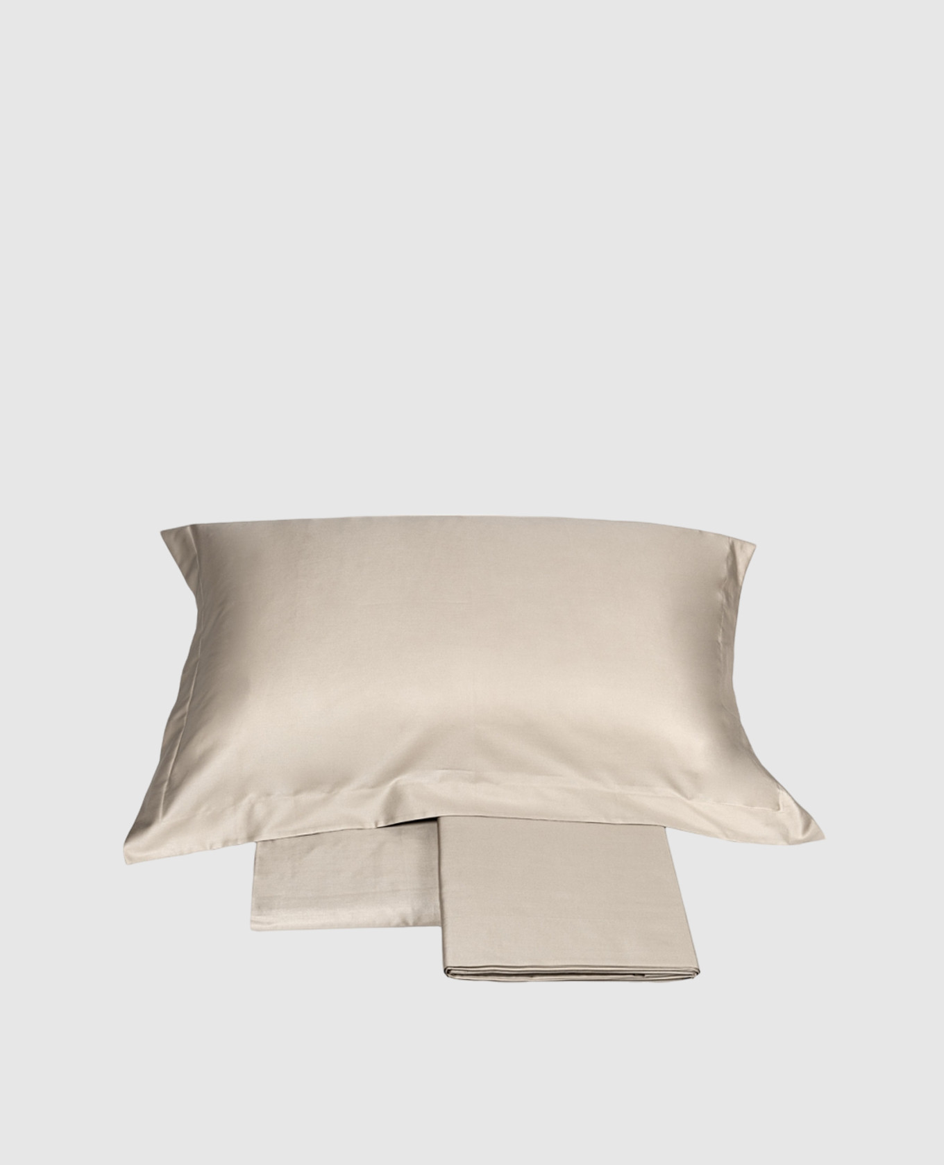 

Beige satin bedding set TRECENTO Fazzini