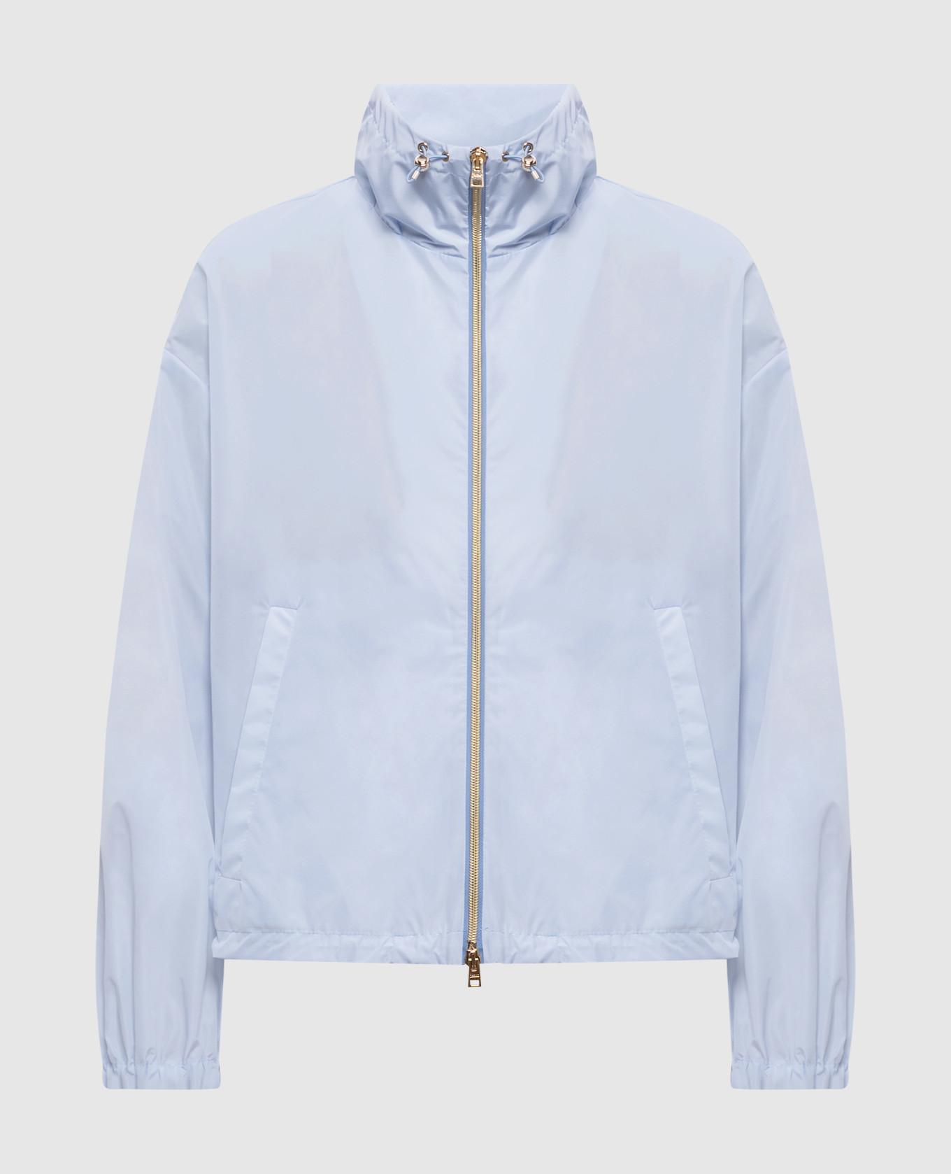 Blue windbreaker with logo patch