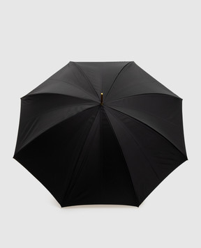 Pasotti Black cane umbrella with animal print lining OMITDO189RASO140929