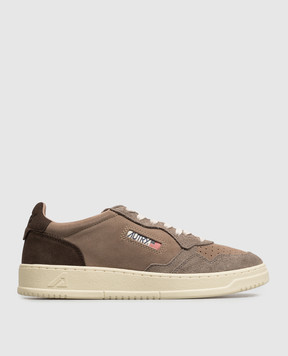 AUTRY Medalist brown suede sneakers AULMTS41