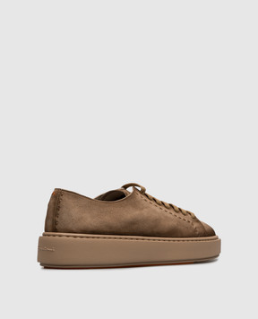Santoni Brown suede sneakers WBCD61355PKVTEYA