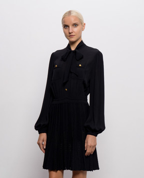 Twinset Black shirt dress with textured pattern 262TP3081