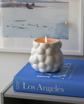 Printworks CLOUD scented candle in a ceramic candle holder PW00545
