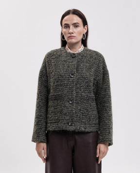 Momoni Mosara green jacket with wool MOJA03952MO