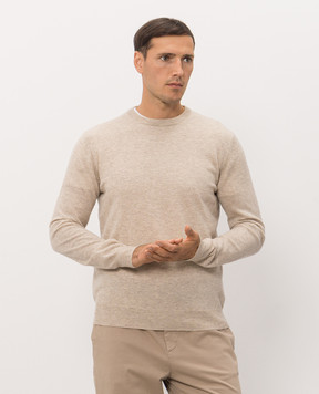 Cashmere&Whiskey Beige melange cashmere jumper MU7791312525R