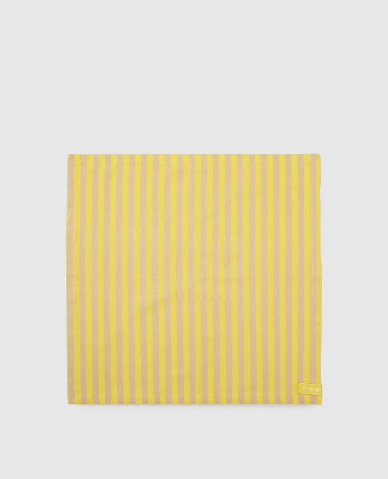 

Set of yellow Stripes serving napkins with logo Pip Studio