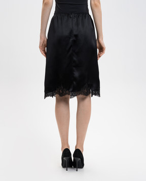 Dolce&Gabbana Black skirt with silk F4DASTFU1NU