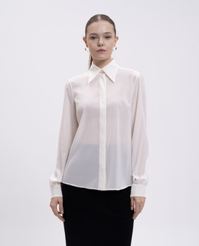 Dolce&Gabbana White silk blouse F5R64TFUAGM