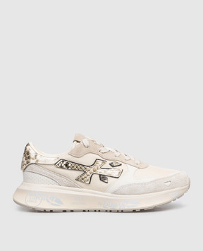 Premiata Beige Lauryn combination sneakers LAURYN8183