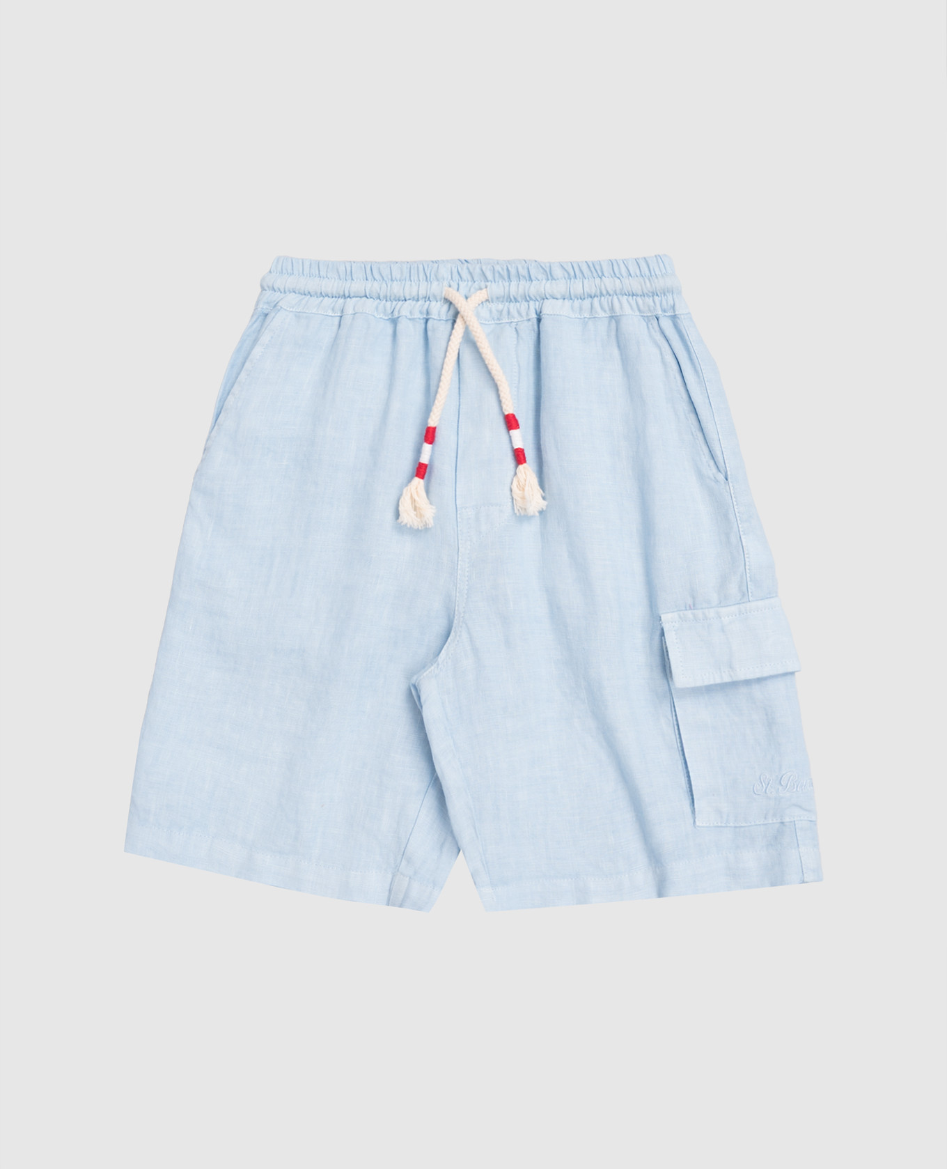 Marseille children's blue linen shorts MC2 SAINT BARTH