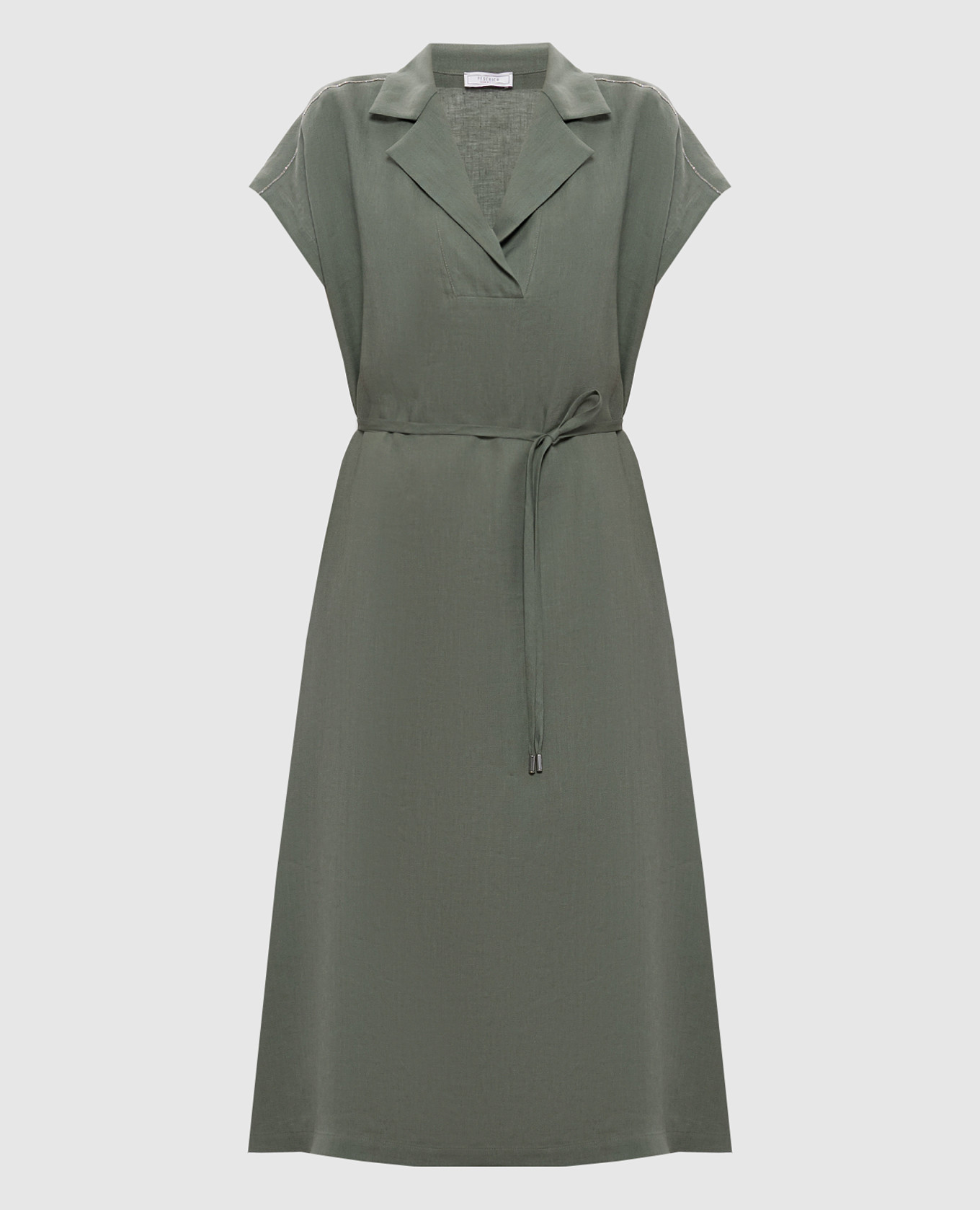 

Green linen midi dress Peserico