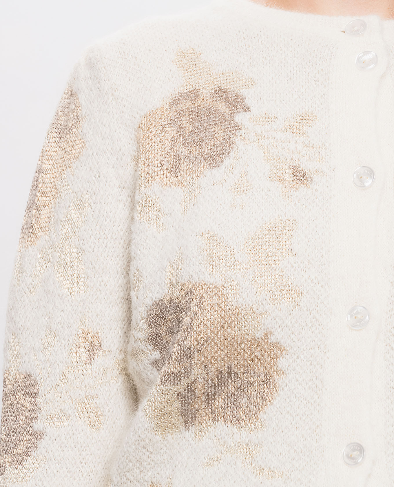 Ivory cardigan with floral pattern Twinset 5