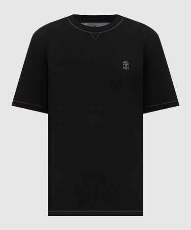 Black T-shirt with emblem