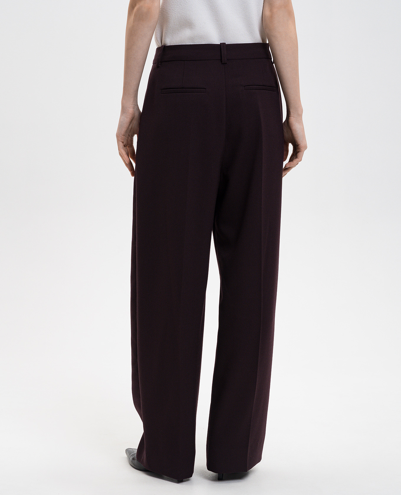 Purple wool pants Victoria Beckham 4
