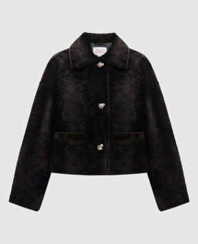 Babe Pay Pls Brown cropped sheepskin coat 2527SETA