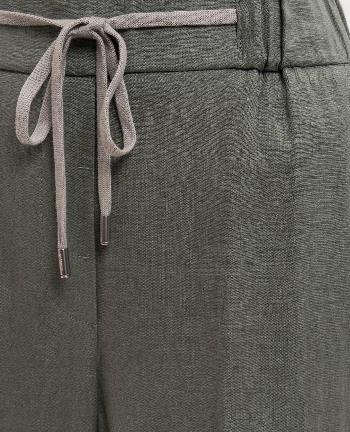 Green linen pants Peserico 5
