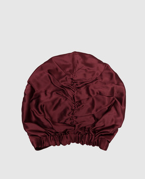 Dore & Rose Burgundy silk sleep cap PREMIUMSILKBONNET
