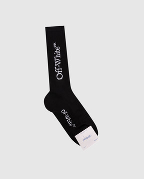 Off-White Black socks with logo OWRA03IC99KNI001