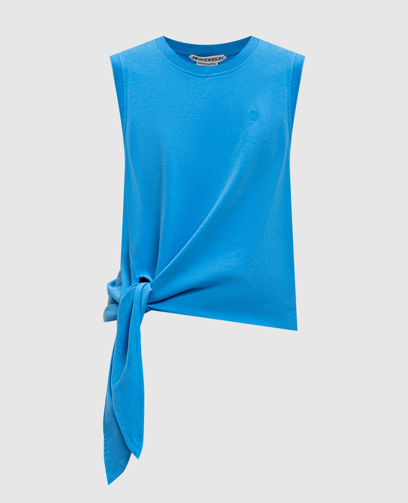 Blue T-shirt with monogram embroidery