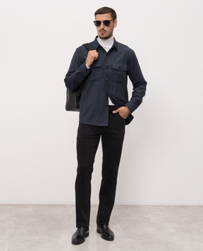 Canali Blue wool shirt AR0347231019