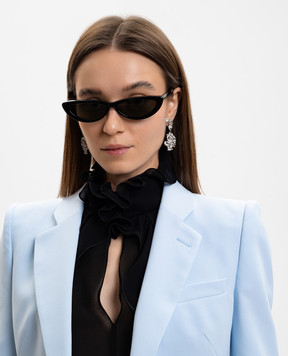 Alexander McQueen Black Cat Eye Sunglasses 852625J0749