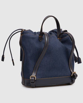 Fendi Blue denim backpack 8BZ057AWVF