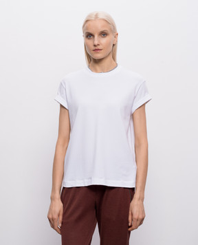 Brunello Cucinelli White layered T-shirt MPT18BD200