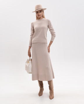 Agnona Beige cashmere skirt KG100600K080Q