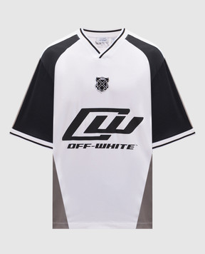 Off-White White T-shirt with perforations 44MAD013S26J003