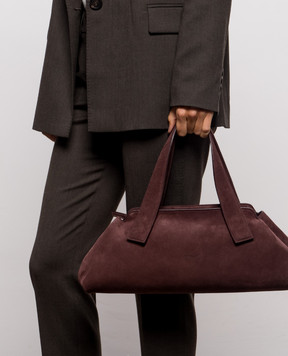 Marsell Burgundy suede Linea bag MB0487P024