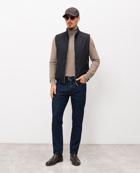 MooRER FIORESI blue reversible vest FIORESIWK
