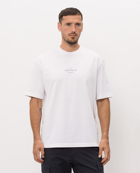 Stone Island White T-shirt with ARCHIVIO print L2S152100033S0091