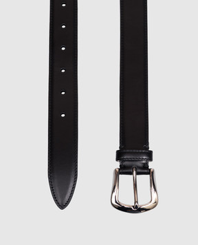 Brunello Cucinelli Black leather belt MAUNX346