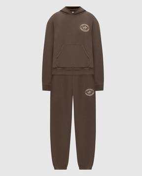 Sporty & Rich Brown insulated tracksuit with logo print ST11083244BR03PA08783m