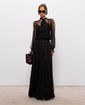 Twinset Black skirt with lurex 262TT2154