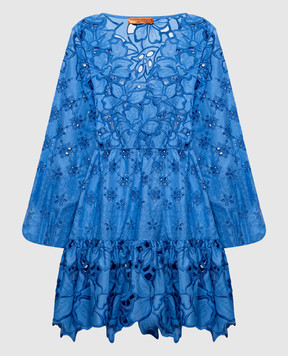 Ermanno Scervino Life Blue dress with broderie embroidery D484Q607QYD