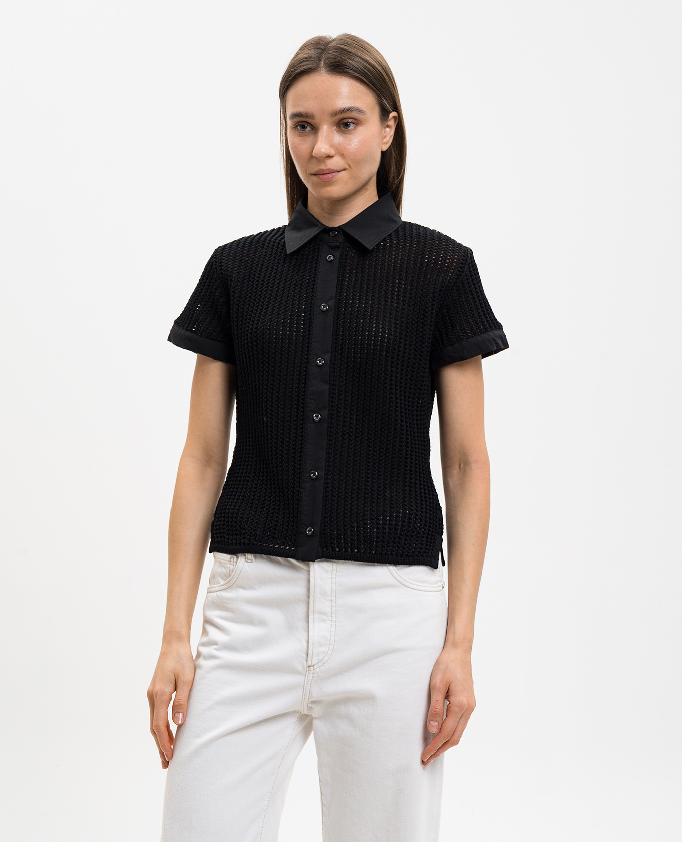 Black short-sleeved shirt Fendi 3