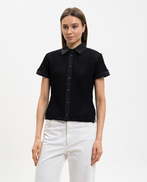 Fendi Black short-sleeved shirt FZE572AW4N