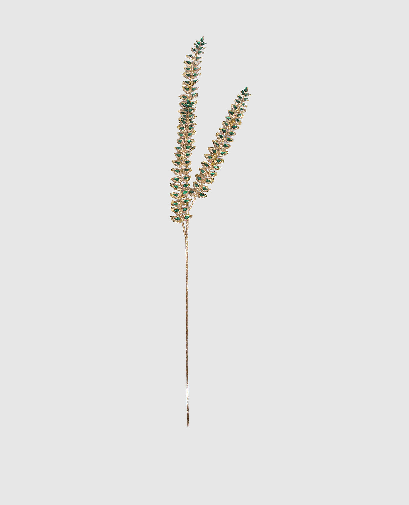 

Decorative Christmas fern branch with crystals EDG, Golden