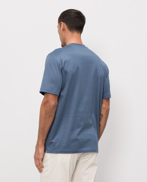 Castangia dal 1850 Blue T-shirt with embroidery DMTSDM37S26