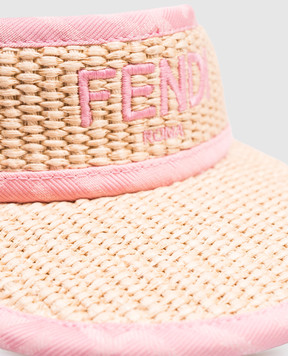 Fendi Beige cap with logo embroidery JUP083AWM3