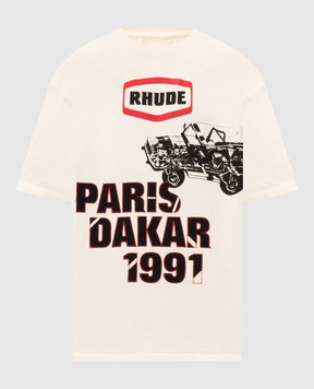 Rhude Ivory Paris Dakar T-shirt RHPF26TT04012