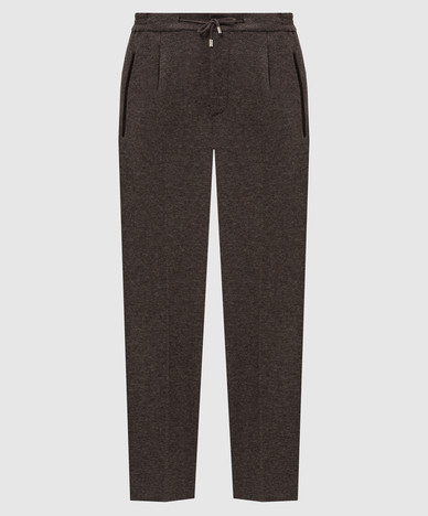 Brown cashmere pants
