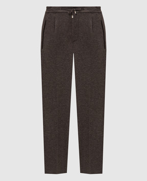 Stefano Ricci Brown cashmere pants MDT63000105428