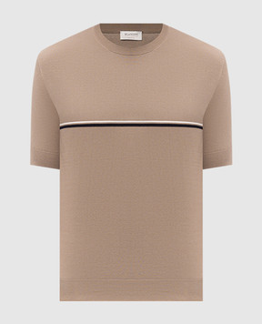 Bilancioni Brown striped T-shirt BE26M11GF5