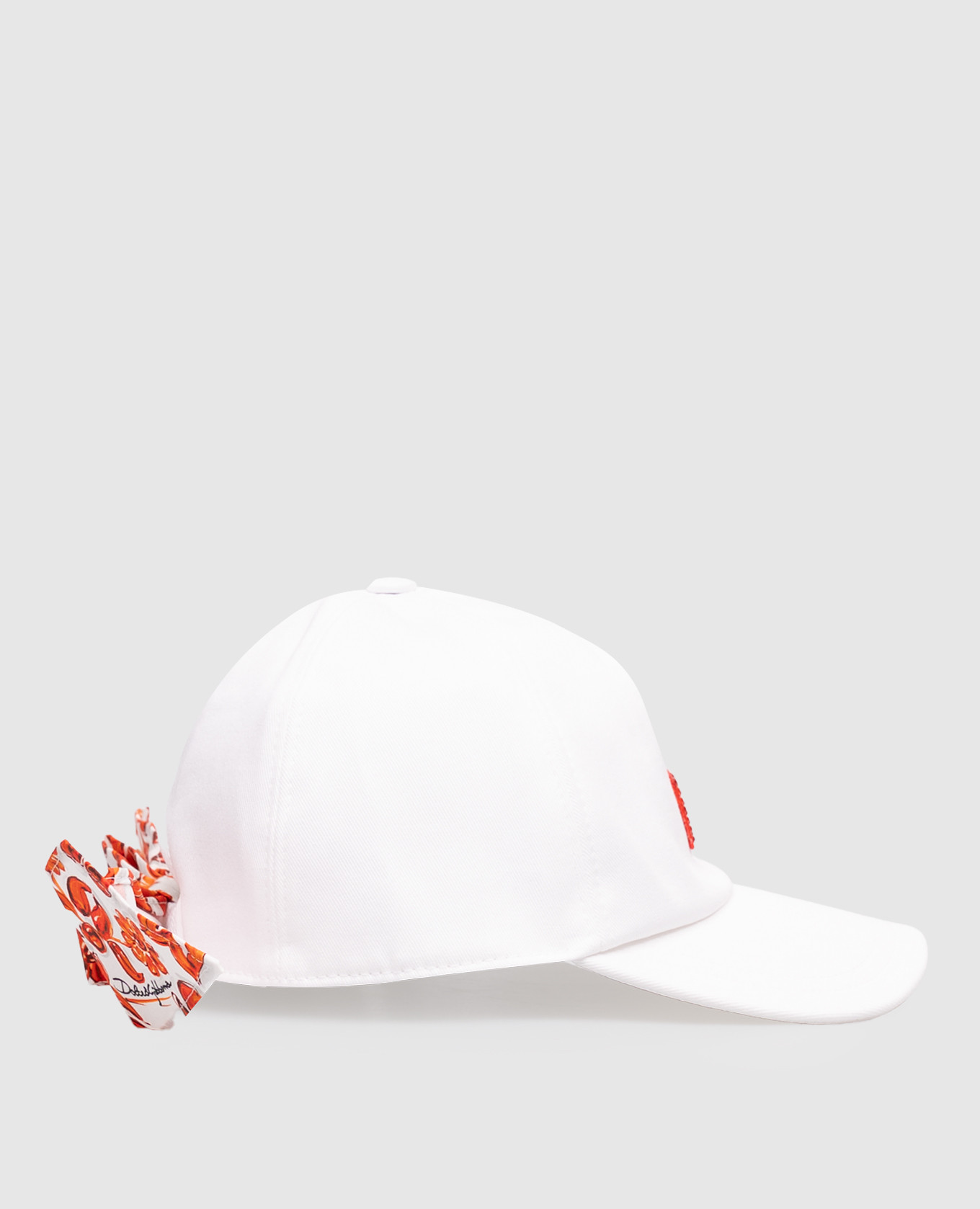 Children's white cap with DG logo monogram patch Dolce&Gabbana 2
